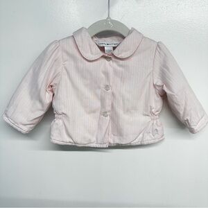 Tommy Hilfiger Baby 0-3 Mos Girls Pink Stripped Button Jacket Top Sweater Coat